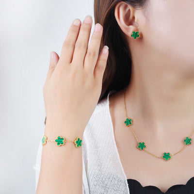 Stainless Steel Flower Clover Bracelet