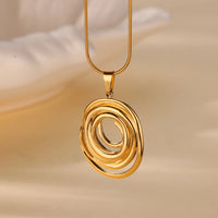 Oval Oval Pendant Necklace Christmas