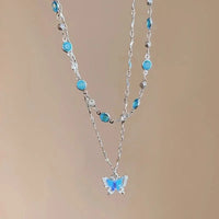 Shiny Zircon Bilayer Choker Clavicle