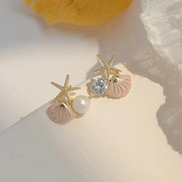 Stud Starfish Shell Earring Ear