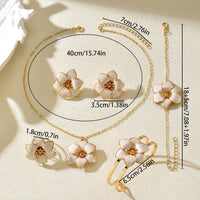 Jewelry Set Floral Necklace Earrings