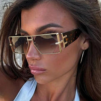 Steampunk Rectangle Sunglasses Luxury