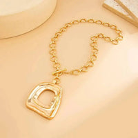 Large Square Pendant Necklace Creative