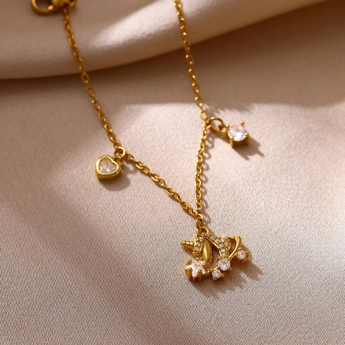 18K Gold-Plated Heart Anklet