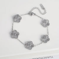 Stainless Steel Flower Clover Bracelet