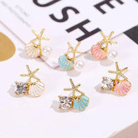 Stud Starfish Shell Earring Ear