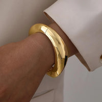 Minimalist Chunky Bracelets Design Bangles Set