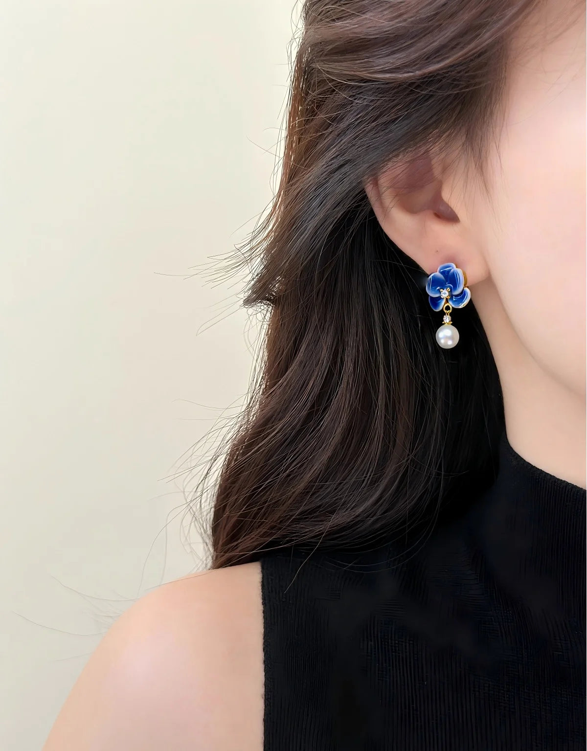 Freshwater Pearl Flower Earrings