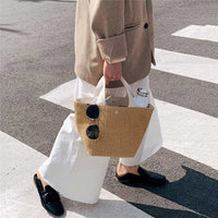 Straw Shoulder Messenger Bag Woven