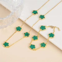 Flower Set Bracelet Necklace Classic