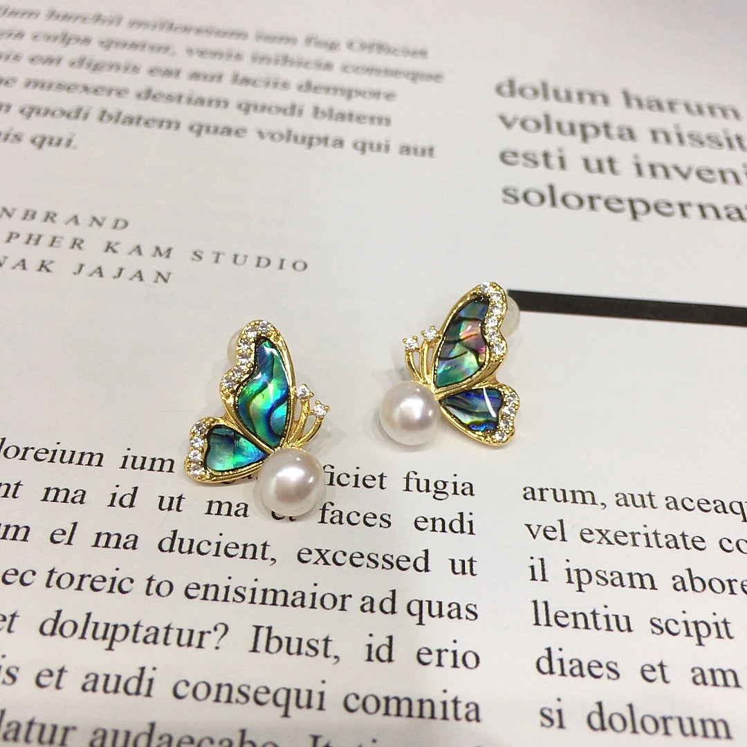 Gold Butterfly Earrings