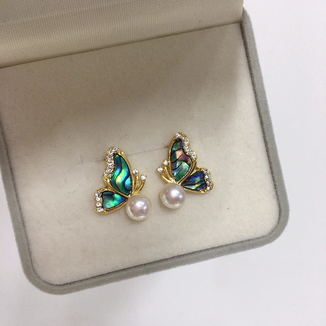 Gold Butterfly Earrings