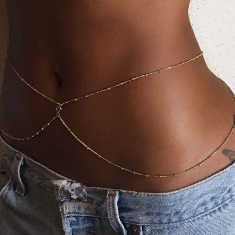Double-Layer Beaded Waist Chain