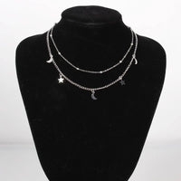 Star & Moon Layered Choker