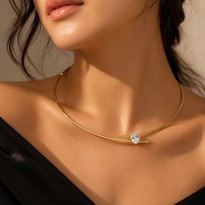Gold Teardrop Necklace