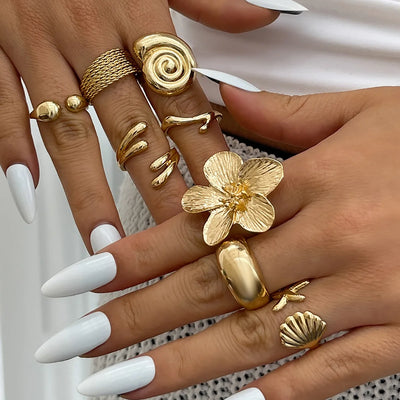 Gold Starfish Ring