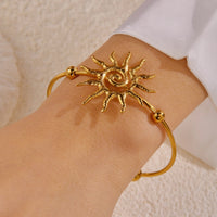 Gold Sun Cuff Bracelet