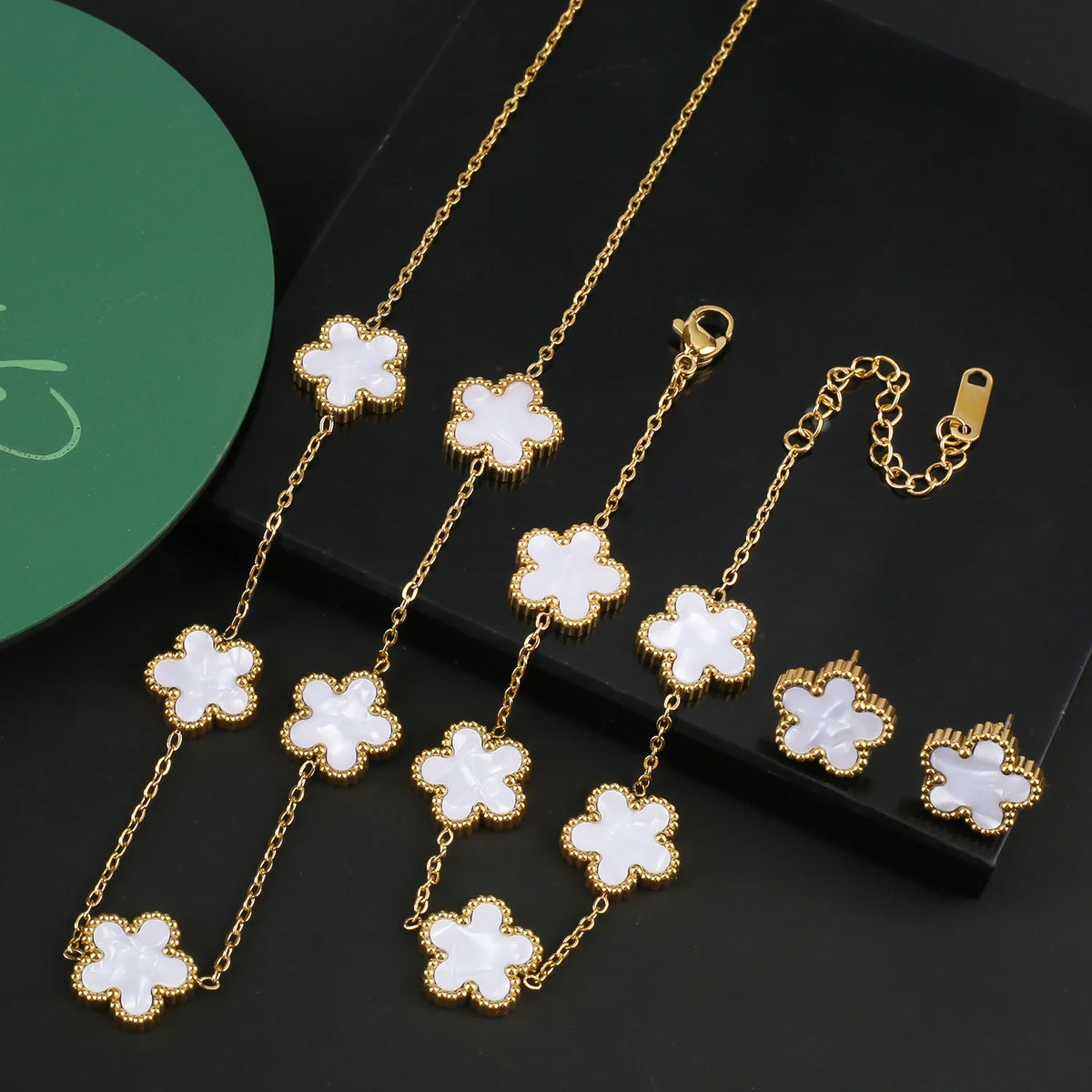 Bracelet Jewelry Set Necklace Earrings