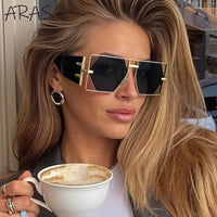 Steampunk Rectangle Sunglasses Luxury