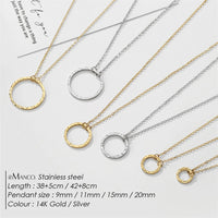 EManco Statement Necklace Women Dainty Stainless Steel Necklace Choker Pendant Necklace Fashion Jewelry