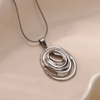 Oval Oval Pendant Necklace Christmas