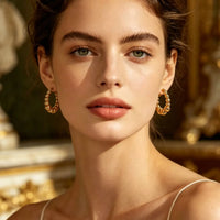 Beaded Hoop Earrings