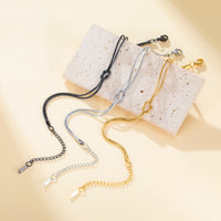 Cazador Gold Color Love Knot Double Snake Chain Bracelet Stainless Steel Trendy Bracelets for Women Men Jewelry Mother's Gift