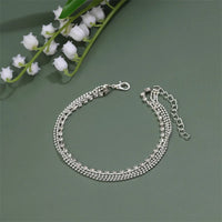 2024 Summer New Gold Color Anklets For Women Stainless Steel Firga Chain Feet Jewelry Layered Link Chain Accessory