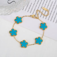Stainless Steel Flower Bracelet