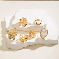 Baroque Pearl Combination Ring Six