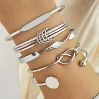 Geometric Metal Twist Chain Bangles