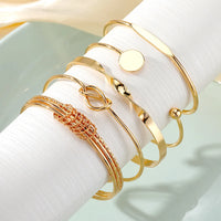 Geometric Metal Twist Chain Bangles