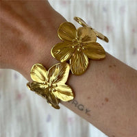 Geometric Floral Bracelet Wide