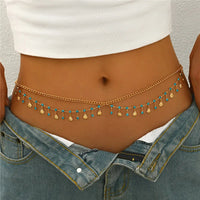 Blue Crystal Scallop Waist Chain