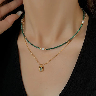 Pearl Zircon Necklace