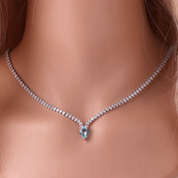 Zircon Teardrop Necklace