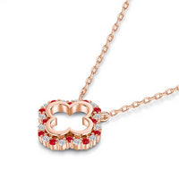 Red Corundum Solitaire Choker