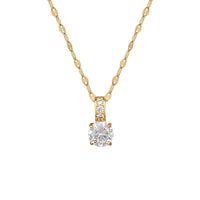 Classic Fashion Gold Color Stainless Steel Round Rhinestone Pendant Necklace for Women Luxury Wedding Bride Collar Jewelry Gift