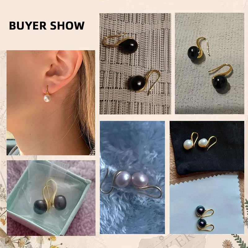 Freshwater Pearl Round Earrings