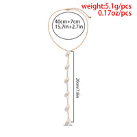 IngeSight.Z Simple Long Imitation Pearls Back Necklace For Women Sexy Tassel Pearl Harness Bikini Chest Chain Body Jewelry Mujer