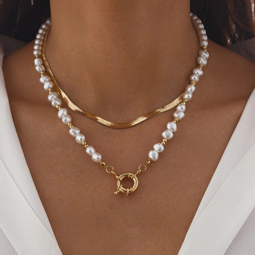 Baroque Faux Pearl Necklace