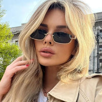 Small Square Sunglasses Metal