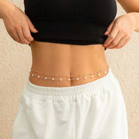 Pearl Bead Layered Waist Chain