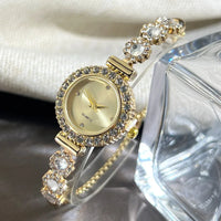 Rhinestone Watches Diamond Flowers Bracelet Quartz Wristwatch