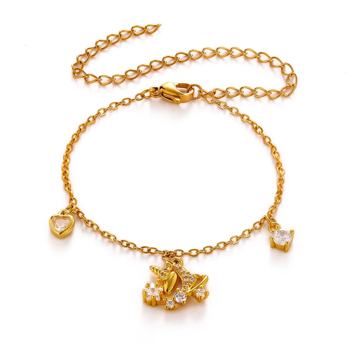 18K Gold-Plated Heart Anklet