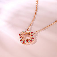 Red Corundum Solitaire Choker