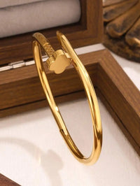 Flower Zirconia Bangle Bracelet Jewelry