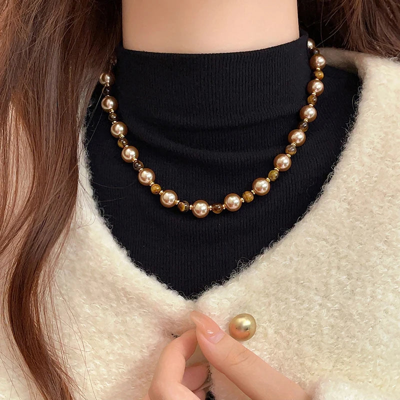 Champagne Pearl Necklace