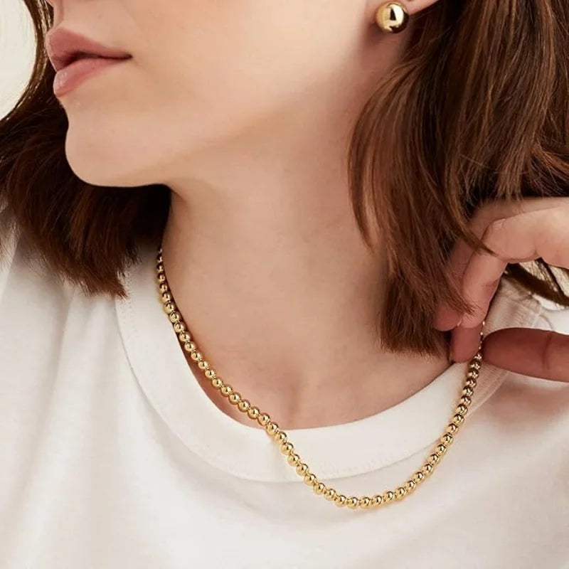 Gold Beaded Necklace