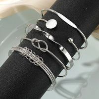 Geometric Metal Twist Chain Bangles